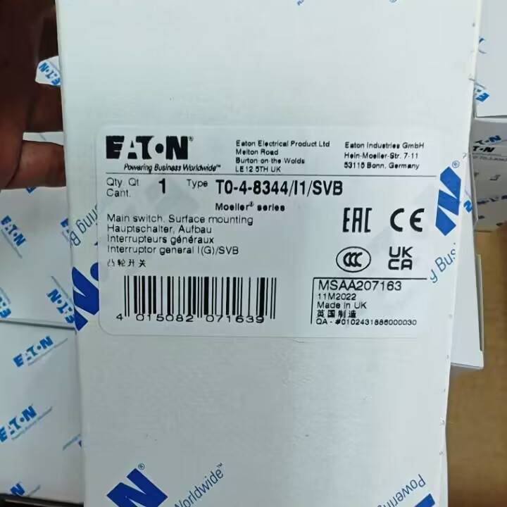 伊顿穆勒T0-4-8344/I1/SVB凸轮开关UL认证CSA认证齐