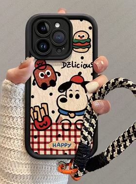 薯条汉堡狗适用于荣耀500pro手机壳40090GTHONOR80GT70pro+新款x60/70i畅玩30Plusplay6t女Magic8/7/6高竹