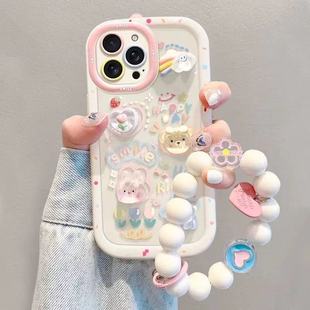 y76s防摔y75s y78m 72新女z5i 气囊 立体小熊兔子适用于vivoy500手机壳y300i u3x创意y51sy33sy35m 100t