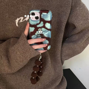 90GT magic8 7保护套v40 60i羽纱 复古蓝棕豹纹适用于荣耀500pro手机壳400 30play7畅玩60plus女x70i 200