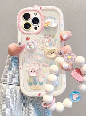 立体小熊兔子适用于vivos30s19pro/s20手机壳s16e全包s17防摔s12pro创意s10e新款s18活力s9女v23/v27个性气囊