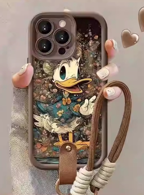 咖啡色唐老鸭适用于荣耀500pro手机壳40090GTHONOR80GT70pro+新款x60/70i畅玩30Plusplay6t女Magic8/7/6高竹