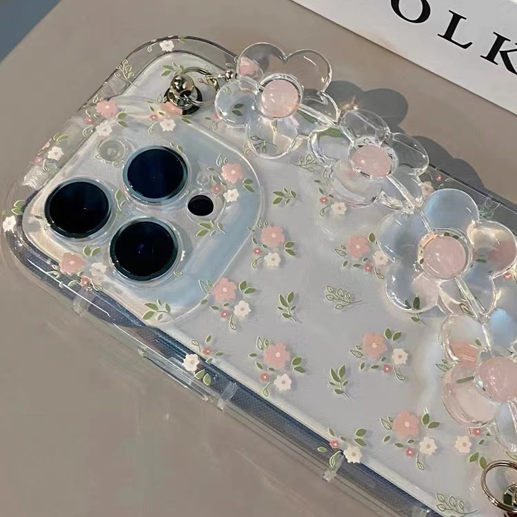 清新粉色花朵适用vivo手机壳个性