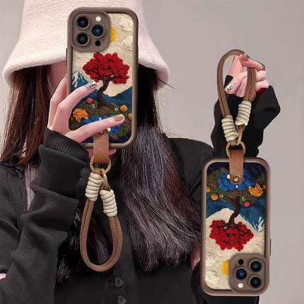 满喆艺术花朵适用于oppo Findx8手机壳x9x7/x6pro/x5oppo Reno15/13/14pro+/12女realme真我15/12pro+v11高竹