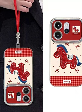 满喆红马新年适用于vivoY300PRO手机壳Y200/Y100iY78+/Y77/Y76SY35/35m保护套Y33/Y70S女Y73S/y53t新视窗