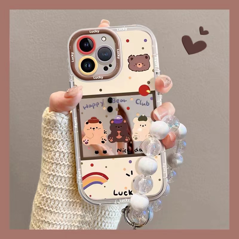 三只彩色小熊适用realme硅胶软壳