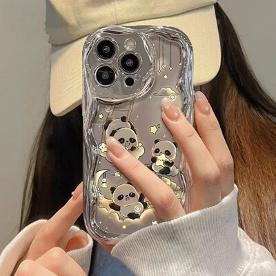 满喆云朵熊猫适用于vivox300手机壳x200sx100PRO/x90/x80x70x60t保护套Y500i300i100i/Y35m新款Y52sy93水滴女