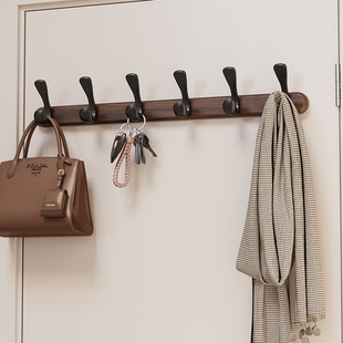 挂衣架墙上壁挂入户门后实木挂钩免打孔挂衣钩玄关高级衣服衣帽架