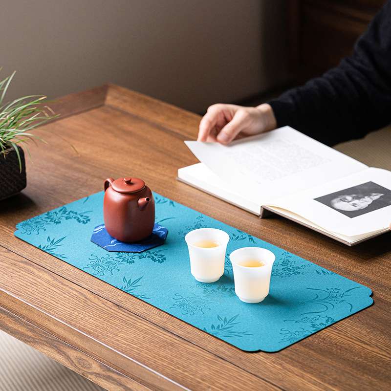 布予干泡茶席双面防水茶旗茶巾茶桌垫中式禅意布垫壶垫茶具配件
