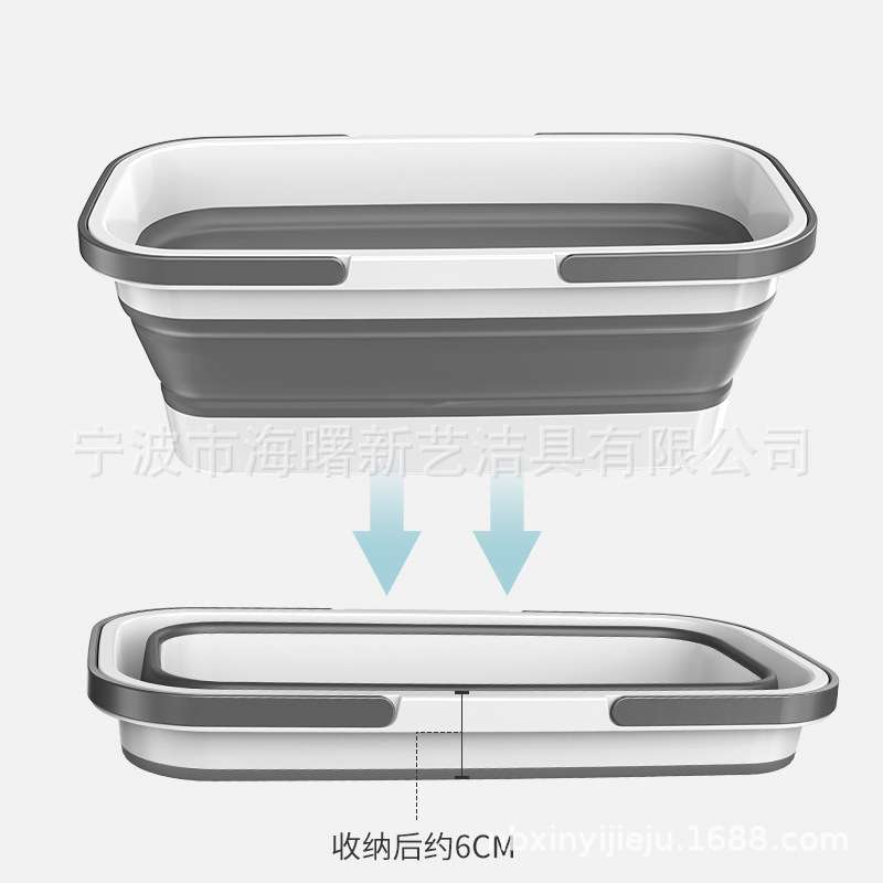 多用途折叠拖把桶家用便携式夹缝收纳长方形单桶手提塑料水桶厂家
