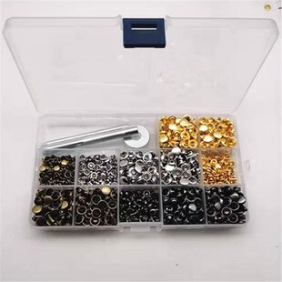 环保跨境铆钉现 供跨境480套双面铆钉 安装 工具B 皮革帽撞钉柳钉