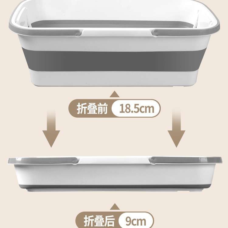 可折叠拖把桶水桶单卖长方形家用洗涮拖布地洗车储水塑料单桶轻便