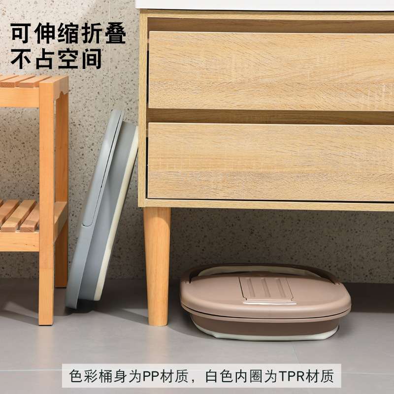 泡脚桶可折叠家用按摩养生足浴盆过小腿带盖保温塑料洗脚盆子宿舍