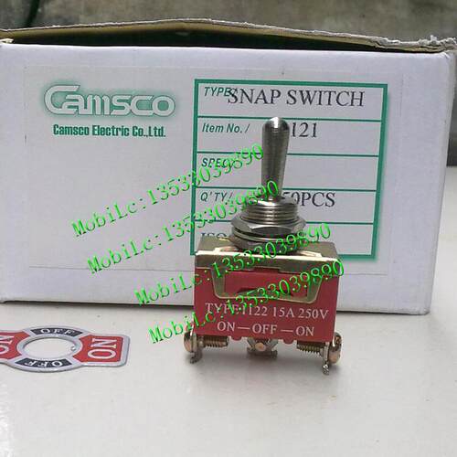 实物拍摄原装正品台湾三实 CamSco 钮子开关SW-1122   TYPE1122