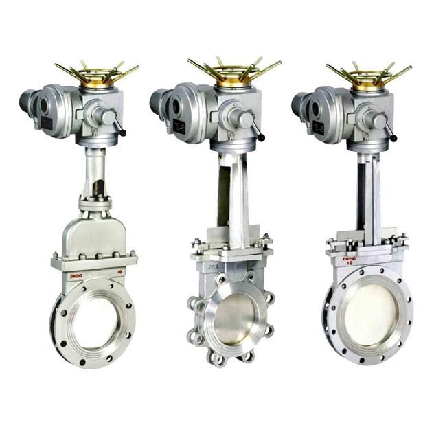 PZ973H/X/F-10C铸钢电动对夹刀型闸阀DN50 65 80 100 125 150 200