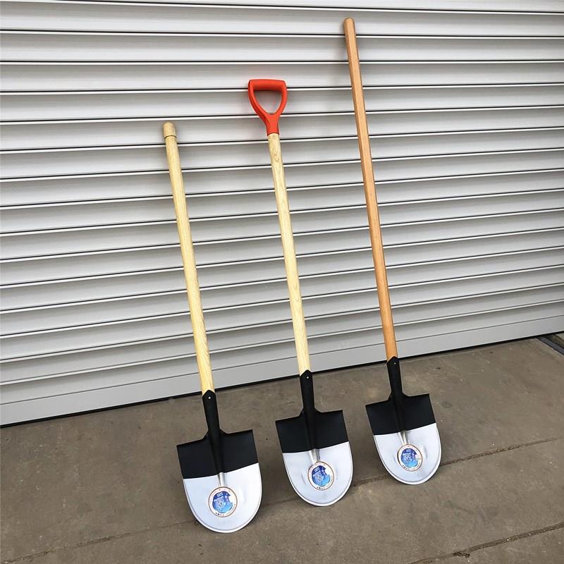 农用全钢锹园林艺栽树种花工具户外锰钢圆头小号铁锨铲子挖土神器