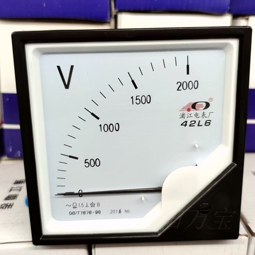 。中频机械指针交流电压表42L6 2000V直通中频炉配件