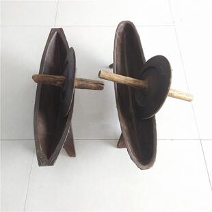 怀旧铸铁中医药捻子老物件老式碾中药捻子民俗展示物件老式药船