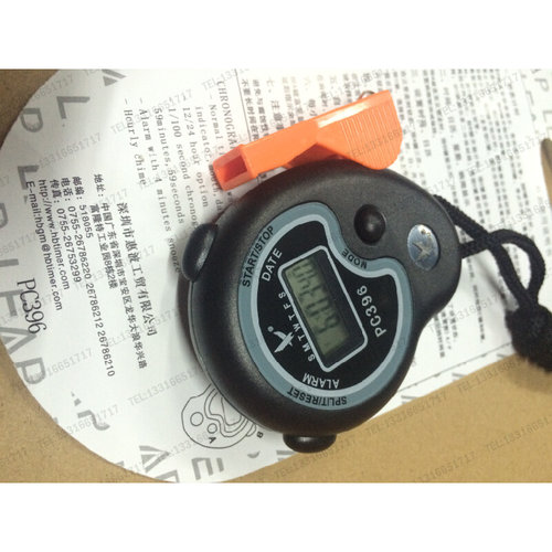 。天福牌秒表 PC396秒表 计时器 电子运动秒表 跑表码表 送口哨