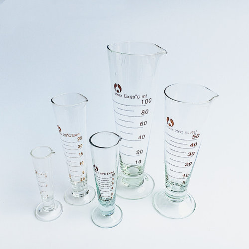 。玻璃三角量杯5ml 10ml 25ml 50ml 100ml 锥形量杯 刻度三角量筒