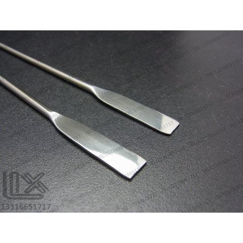 。long 18cm FLAT GROOVED Stainless steel spatula