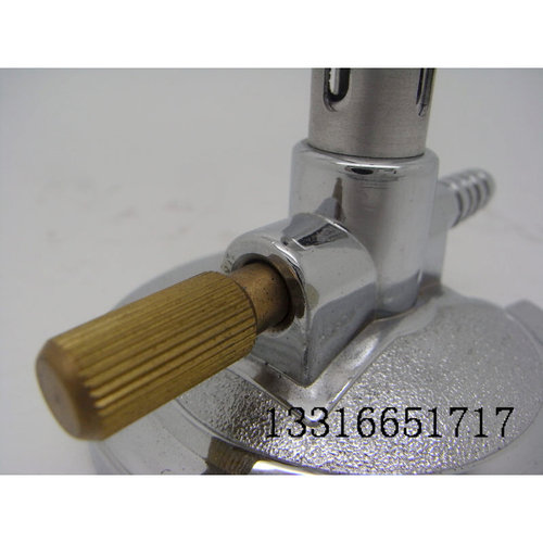 。Bunsen burner with threaded needle valve nickel plated