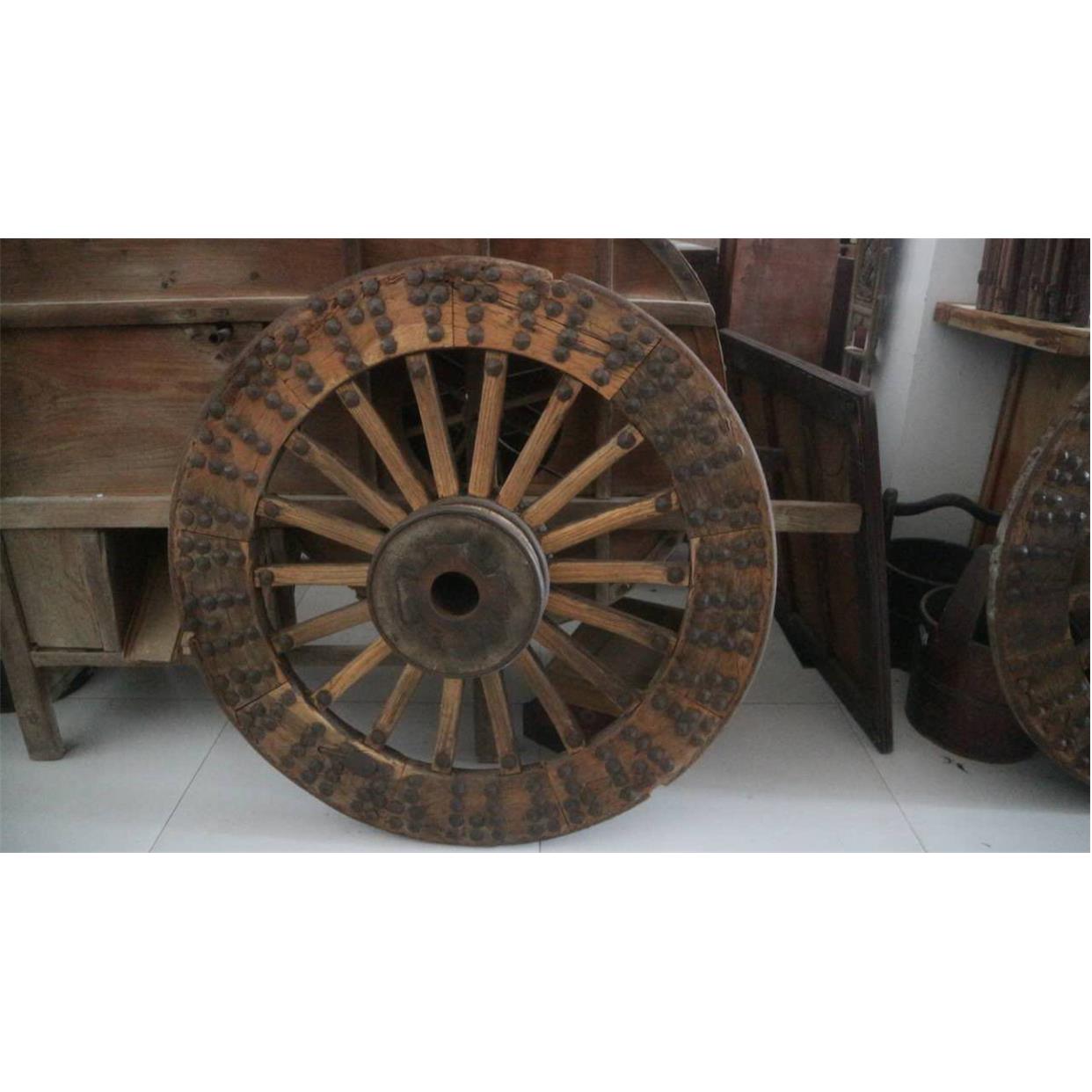 马年轮 老马车轱辘 老车轮 木车轱辘 老轿车轮子 农具院民俗老物