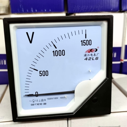 。中频机械指针交流电压表42L6 1500V/100V 1000HZ频率赫兹表1KC