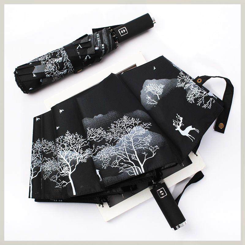 山谷麋鹿水墨画古风伞晴雨两用折叠雨伞遮阳防雨自动加大双人,搬运/仓储/物流设备,其他起重搬运设备,淘宝优惠券,粉丝福利购,淘宝优惠卷