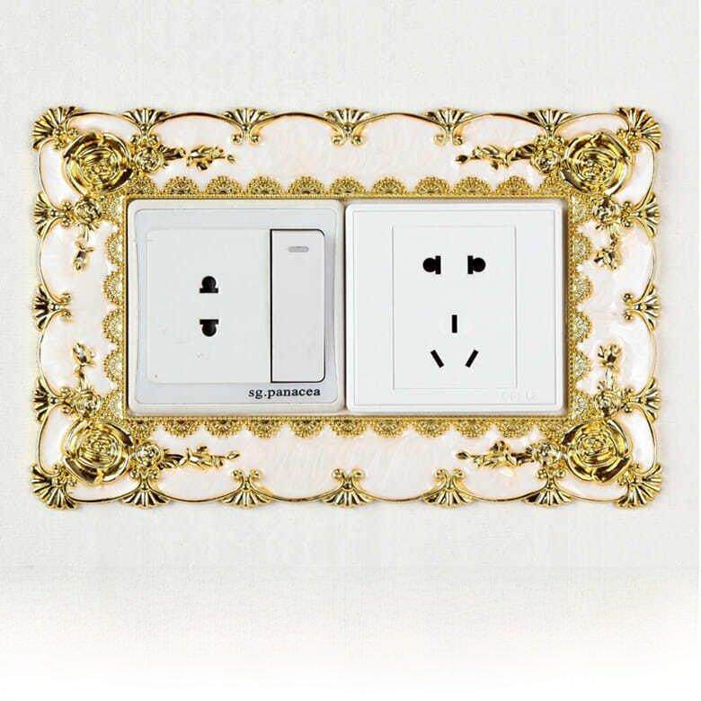 118型面板装饰双开开关保护套开关贴墙贴开关套边框套开关装饰贴