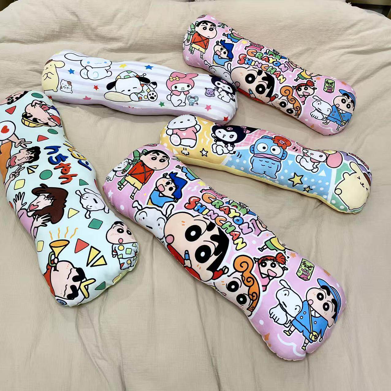 【包邮】可爱卡通动漫蜡笔小新涂鸦图案长条抱枕靠枕安抚玩具