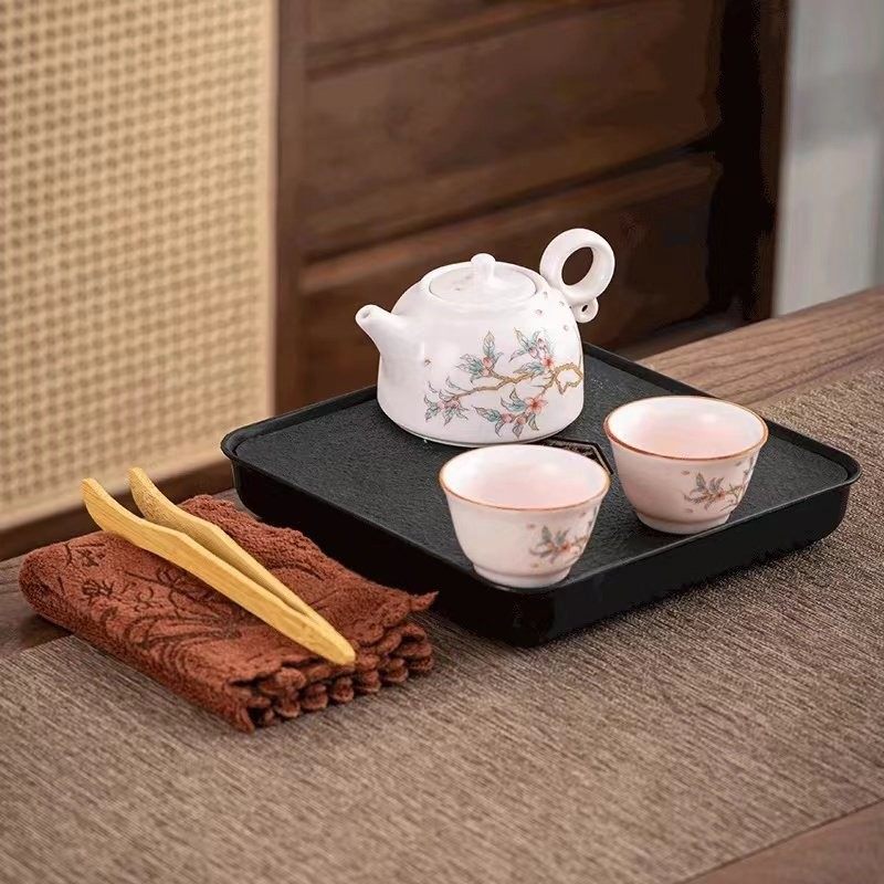 粉桃花汝窑开片可养金丝铁线德钟壶茶杯一壶两杯家用泡茶壶小套装,餐饮具,茶壶,淘宝优惠券,粉丝福利购,淘宝优惠卷