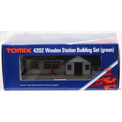TOMIX 建筑模型 4202 N比例 木制车站建筑套装绿色