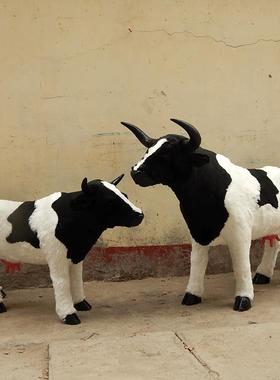 仿真奶牛模型仿真动物摆件装饰品大型奶牛工艺品玩具开业道具奶牛