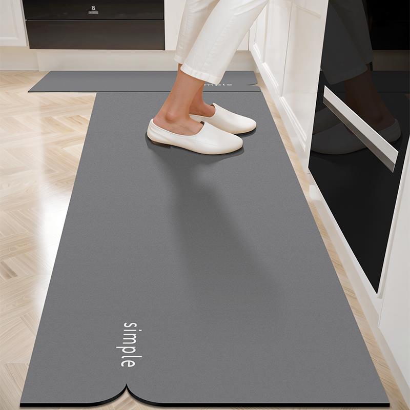 厨房专用地垫防滑防油可擦免洗地毯防水脚垫门口吸水矽藻泥垫子