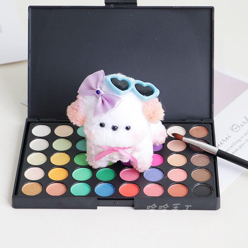 手工扭扭棒DIY上色亮闪变色专用软陶粘土人偶模型上妆色粉盘颜料