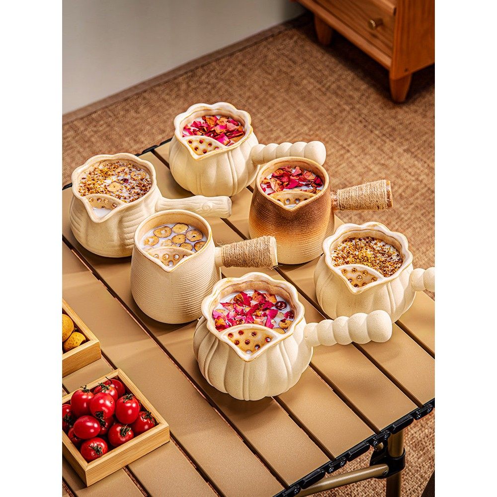 冬日围炉煮茶烤奶罐罐侧把壶家用室内大容量花果茶陶瓷泡茶壶器具,餐饮具,茶壶,淘宝优惠券,粉丝福利购,淘宝优惠卷