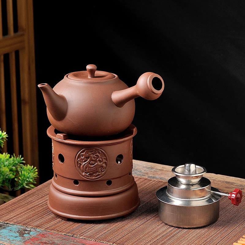 可调节大小紫砂酒精炉功夫茶具泡茶炉朱雀龙凤茶炉套装围炉烧水壶