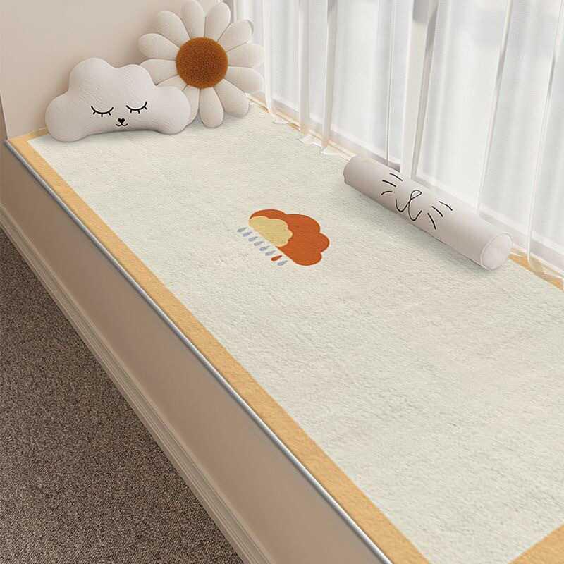 定制卧室飘窗垫四季通用窗台垫子彷羊绒可爱网红房间装饰毛毯坐垫