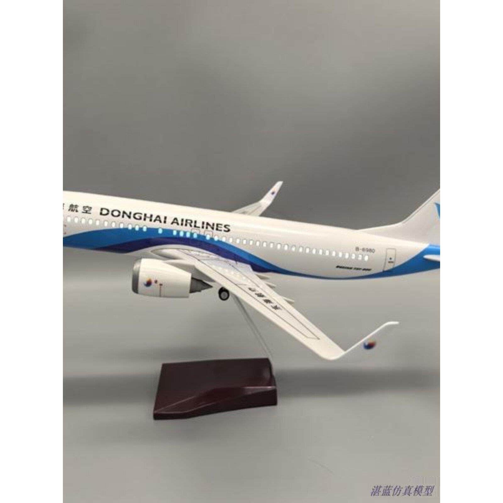 [带轮子和灯]东海波音737飞机模型人造客机装饰品礼品男飞机模型