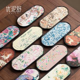 简约小型家用速干干泡台茶盘功夫茶具 国风吸水干泡盘创意复古中式