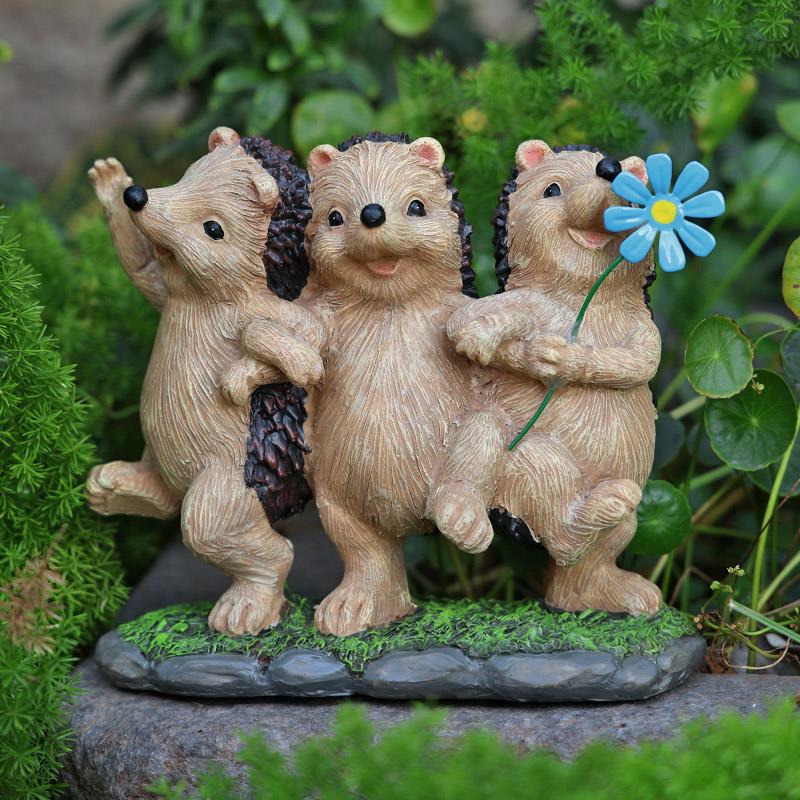 户外花园庭院装饰彷真动物刺猬摆件别墅院子阳台微景观造景布置