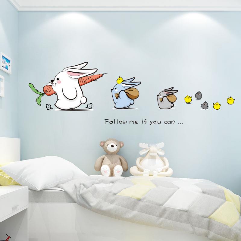 创意墙贴儿童房间卧室背景墙面装饰贴画壁纸墙纸自粘防水贴纸墙画图片