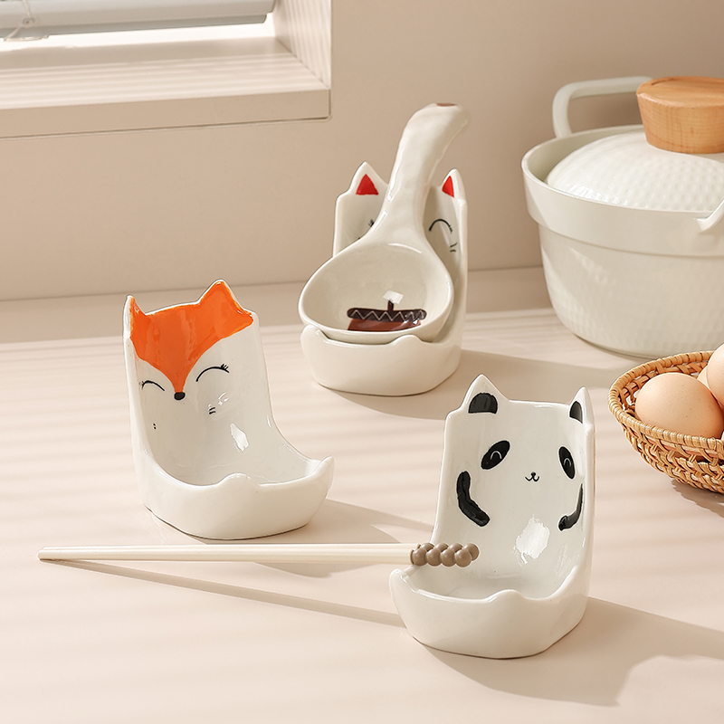 厨房台面锅盖架汤勺架陶瓷