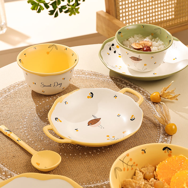 陶瓷饭碗盘子特别好看的高级感