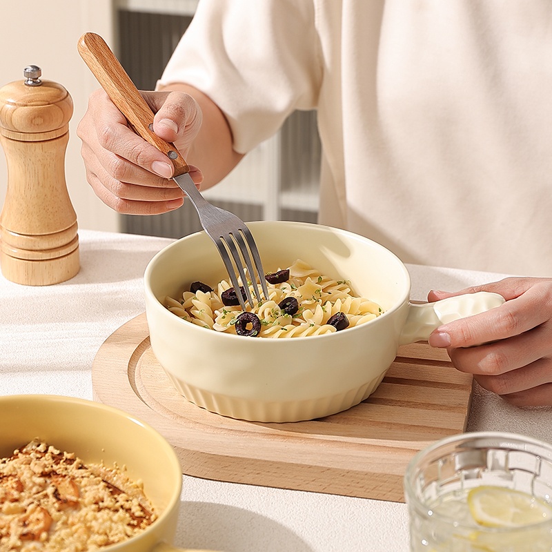 陶瓷碗个人专用高颜值带手柄