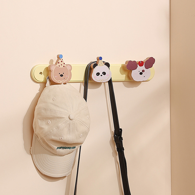 实木挂钩可爱挂衣架一排家用门后背挂钩帽子包挂架高级入户门挂钩