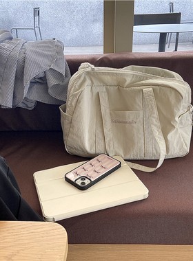 Lelemonade尼龙托特包包女大容量波士顿包短途旅行轻便单肩通勤