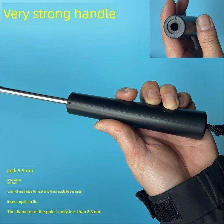 通用塑料手柄加粗伞柄伞头把柄伞把黑色直筒长杆伞握把太阳伞零件