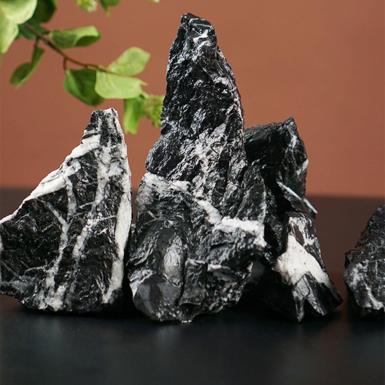 鱼缸天然青龙石小号大块盆景原石造景石酸洗假山观赏石头